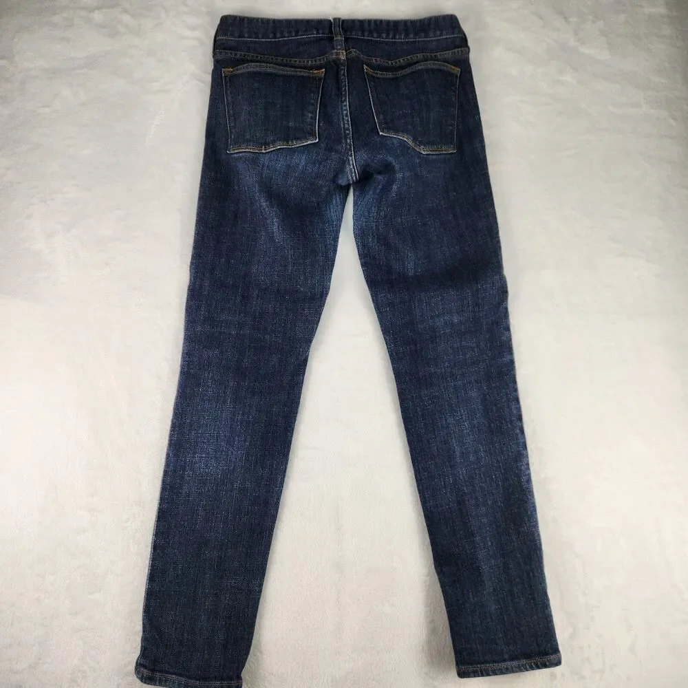 J. Crew Toothpick Skinny Jeans Womens 25 Denim Stretch Low Rise 5‎ Pocket Pants